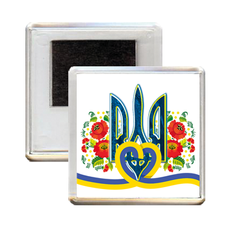 Сувенірний патріотичний магніт з гербом України