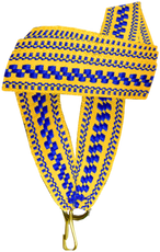 Стрічка для медалі - жовто-синій орнамент