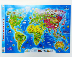 Настінний посібник в школу - плакат "Дитяча карта світу"