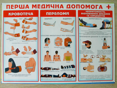 Плакат для школы "Первая медицинская помощь"
