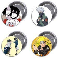 Значки аніме "Наруто" Naruto - набір 4 шт.