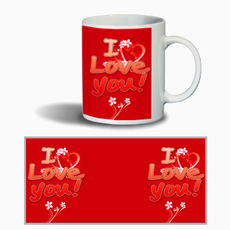 Сувенирная чашка влюбленным "I Love you!"