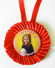 Выпускная медаль с фото именная "Выпускница"