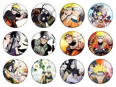 Значки аниме "Naruto" (Наруто) - набор 12 шт.