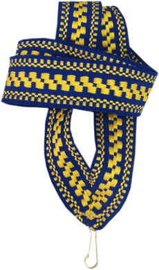 Лента для медали - сине-желтый орнамент