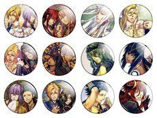 Значки аниме "Kamigami no Asobi" (Забавы богов) - набор 12 шт.