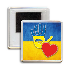 Сувенирный магнит на холодильник "Долонька українця"