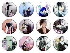 Значки аниме "Noragami" (Норагами: Бездомный Бог) - набор 12 шт.