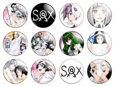 Значки аниме "Shimoneta" (Скучный мир, где не существует самой идеи грязных шуток) - набор 12 шт.