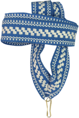 Лента для медали "бело-голубой орнамент" 20 мм