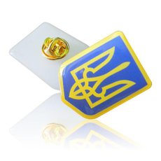 Значок-линза полимерный "Герб Украины"