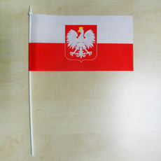 Флажок "Флаг Польши с гербом"