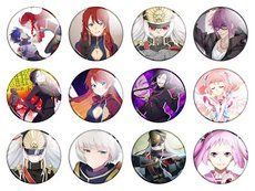 Значки аниме "Re:Creators" (Возрождающие) - набор 12 шт.
