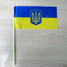 Флажок "Флаг Украины" с большим гербом